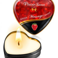 Масажна свічка-серце Plaisirs Secrets Strawberry (35 мл)