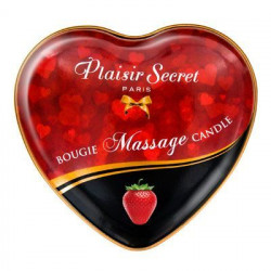 Масажна свічка-серце Plaisirs Secrets Strawberry (35 мл)