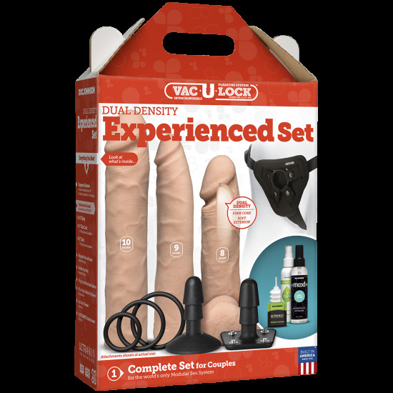 Набір для страпона Doc Johnson Vac-U-Lock Dual Density Experienced Set, діаметр 2×7см, 7,7см Набір для страпона Doc Johnson Vac-U-Lock Dual Density Experienced Set, діаметр 2×7см, 7,7см