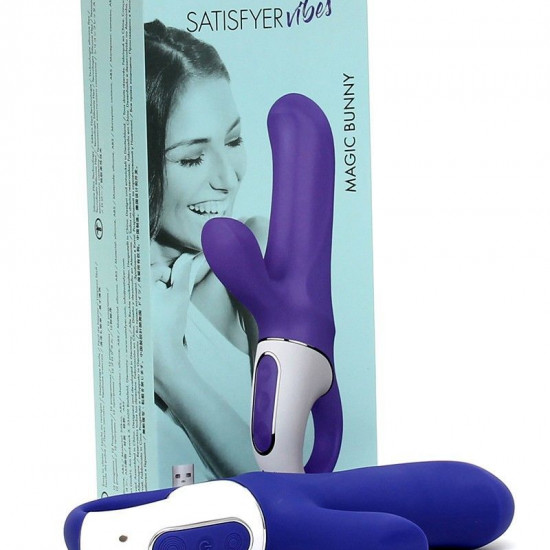 Потужний вібратор-кролик Satisfyer Vibes Magic Bunny, два мотори, літій силікон, 12 режимів роботи Потужний вібратор-кролик Satisfyer Vibes Magic Bunny, два мотори, літій силікон, 12 режимів роботи