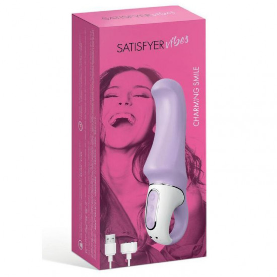 Потужний вібратор Satisfyer Vibes Charming Smile з гнучким стовбуром, літій силікон, 12 режимів Потужний вібратор Satisfyer Vibes Charming Smile з гнучким стовбуром, літій силікон, 12 режимів
