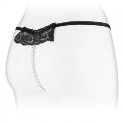 Трусики-стрінги з перлинною ниткою Fashion Secret KATIA Black