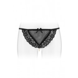 Трусики-стрінги з перлинною ниткою Fashion Secret KATIA Black