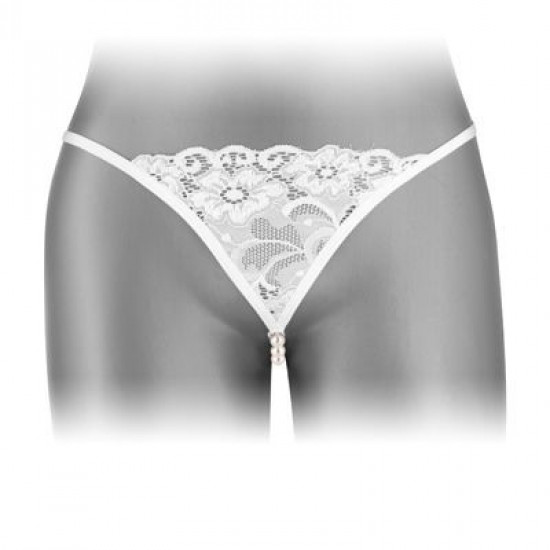 Трусики-стрінги з перлинною ниткою Fashion Secret VENUSINA White Трусики-стрінги з перлинною ниткою Fashion Secret VENUSINA White