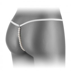 Трусики-стрінги з перлинною ниткою Fashion Secret VENUSINA White