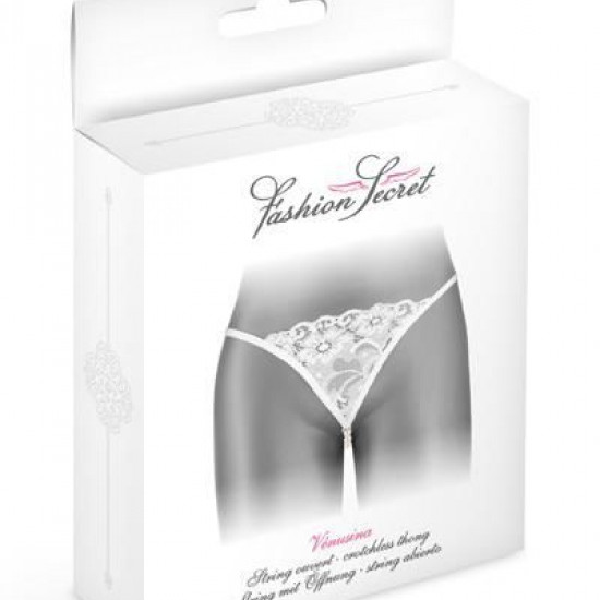 Трусики-стрінги з перлинною ниткою Fashion Secret VENUSINA White Трусики-стрінги з перлинною ниткою Fashion Secret VENUSINA White