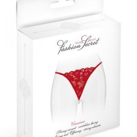 Трусики-стрінги з перлинною ниткою Fashion Secret VENUSINA Red Трусики-стрінги з перлинною ниткою Fashion Secret VENUSINA Red