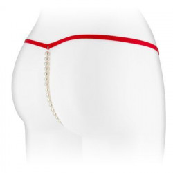 Трусики-стрінги з перлинною ниткою Fashion Secret VENUSINA Red