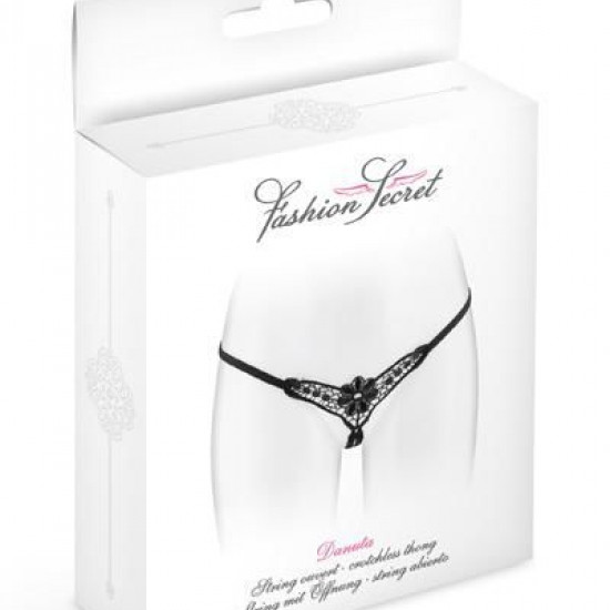 Трусики-стрінги з доступом Fashion Secret DANUTA Black Трусики-стрінги з доступом Fashion Secret DANUTA Black