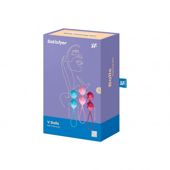 Вагінальні кульки Satisfyer V Balls (3 пари), діаметр 3,4 см, маса 79-114-150г, монолітні Вагінальні кульки Satisfyer V Balls (3 пари), діаметр 3,4 см, маса 79-114-150г, монолітні