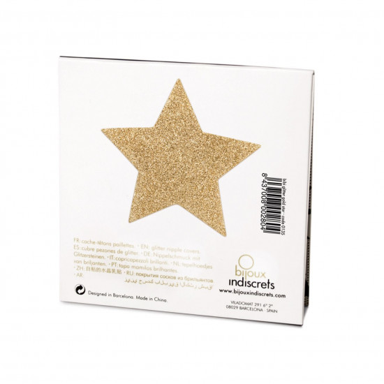 Пестіс - стикини Bijoux Indiscrets - Flash Star Gold, наклейки на соски Пестіс - стикини Bijoux Indiscrets - Flash Star Gold, наклейки на соски