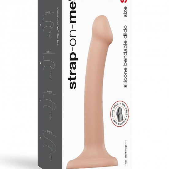Насадка для страпона Strap-On-Me Dual Density Dildo Flesh S, диаметр 2,7см, двухслойная, гибкая Насадка для страпона Strap-On-Me Dual Density Dildo Flesh S, диаметр 2,7см, двухслойная, гибкая