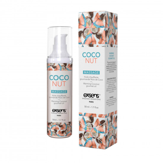 Масажна олія EXSENS Coconut 50 мл розігріває, без цукру, без парабенів, їстівне Масажна олія EXSENS Coconut 50 мл розігріває, без цукру, без парабенів, їстівне