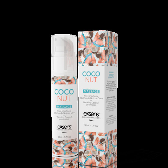 Масажна олія EXSENS Coconut 50 мл розігріває, без цукру, без парабенів, їстівне Масажна олія EXSENS Coconut 50 мл розігріває, без цукру, без парабенів, їстівне