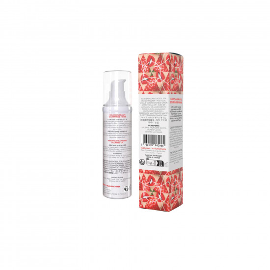 Массажное масло EXSENS Strawberry 50 мл разогревающее, без сахара, без парабенов, съедобное