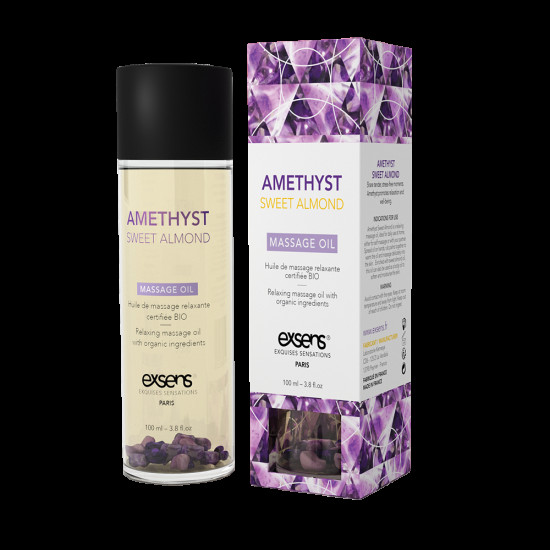 Масажна олія EXSENS Amethyst Sweet Almond (розслаблювальна, з аметистом) 100мл, натуральна Масажна олія EXSENS Amethyst Sweet Almond (розслаблювальна, з аметистом) 100мл, натуральна