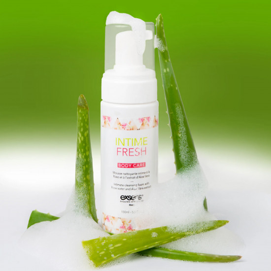 Пена для интимной гигиены EXSENS Intime Fresh 150 мл, экстракт розы и алоэ вера, натуральная