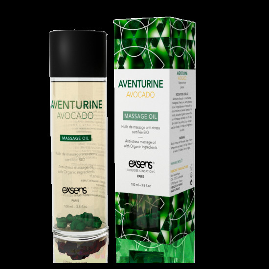 Масажна олія EXSENS Aventurine Avocado (антистрес з авантюрином) 100мл, натуральна Масажна олія EXSENS Aventurine Avocado (антистрес з авантюрином) 100мл, натуральна