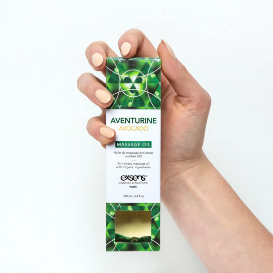 Масажна олія EXSENS Aventurine Avocado (антистрес з авантюрином) 100мл, натуральна Масажна олія EXSENS Aventurine Avocado (антистрес з авантюрином) 100мл, натуральна