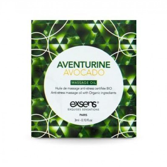 Пробник масажної олії EXSENS Anti-Stress Aventurine Avocado 3мл Пробник масажної олії EXSENS Anti-Stress Aventurine Avocado 3мл