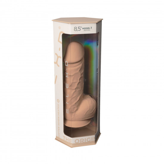 Фаллоимитатор SilexD Norman Flesh (MODEL 4 size 8.5in), двухслойный, силикон+Silexpan, диаметр 5см