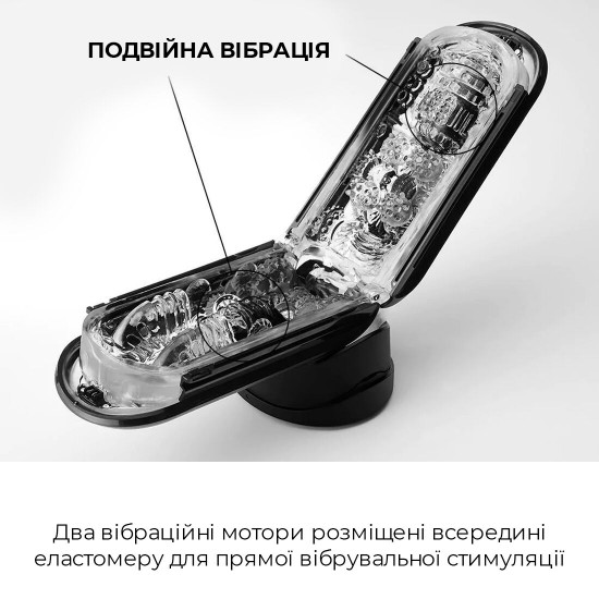 Вібромастурбатор Tenga Flip Zero Electronic Vibration Black, змінна інтенсивність, розкладний Вібромастурбатор Tenga Flip Zero Electronic Vibration Black, змінна інтенсивність, розкладний