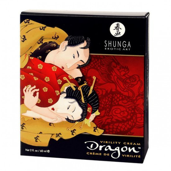 Стимулювальний крем для пар Shunga SHUNGA Dragon Cream (60 мл), ефект тепло-холод та поколювання Стимулювальний крем для пар Shunga SHUNGA Dragon Cream (60 мл), ефект тепло-холод та поколювання