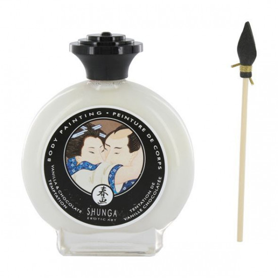 Фарба для тіла Shunga BODYPAINTING – Vanilla-Chocolate Temptation (100 мл) без глютену та парабенів Фарба для тіла Shunga BODYPAINTING – Vanilla-Chocolate Temptation (100 мл) без глютену та парабенів