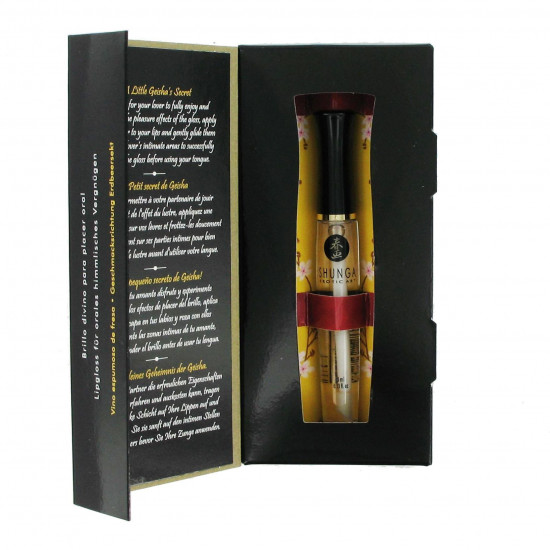 Стимулювальний блиск для губ Shunga LIPGLOSS – Sparkling Strawberry Wine (10 мл), ефект поколювання Стимулювальний блиск для губ Shunga LIPGLOSS – Sparkling Strawberry Wine (10 мл), ефект поколювання