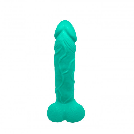 Крафтовое мыло-член с присоской Чистий Кайф Turquoise size L, натуральное