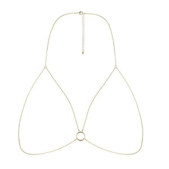 Ланцюжок портупея Bijoux Indiscrets Magnifique Bra Chain - Gold, прикраса на тіло Ланцюжок портупея Bijoux Indiscrets Magnifique Bra Chain - Gold, прикраса на тіло