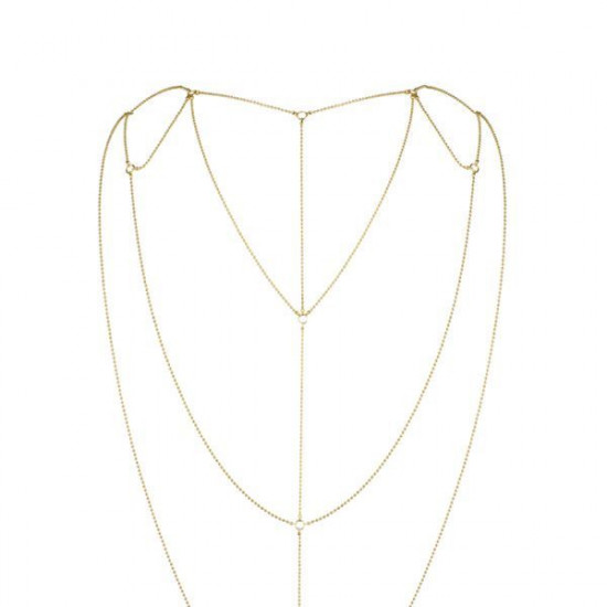Ланцюжок для спини Bijoux Indiscrets Magnifique Back and Cleavage Chain - Gold, прикраса для тіла Ланцюжок для спини Bijoux Indiscrets Magnifique Back and Cleavage Chain - Gold, прикраса для тіла