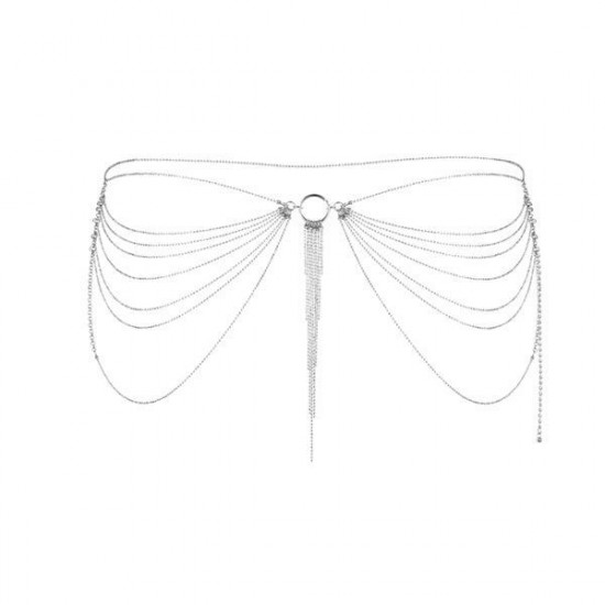 Ланцюжок трусики або ліф Bijoux Indiscrets Magnifique Waist Chain - silver, прикраса на тіло Ланцюжок трусики або ліф Bijoux Indiscrets Magnifique Waist Chain - silver, прикраса на тіло