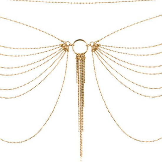 Ланцюжок на трусики або ліф Bijoux Indiscrets MAGNIFIQUE Waist Chain - Gold, прикраса на тіло Ланцюжок на трусики або ліф Bijoux Indiscrets MAGNIFIQUE Waist Chain - Gold, прикраса на тіло