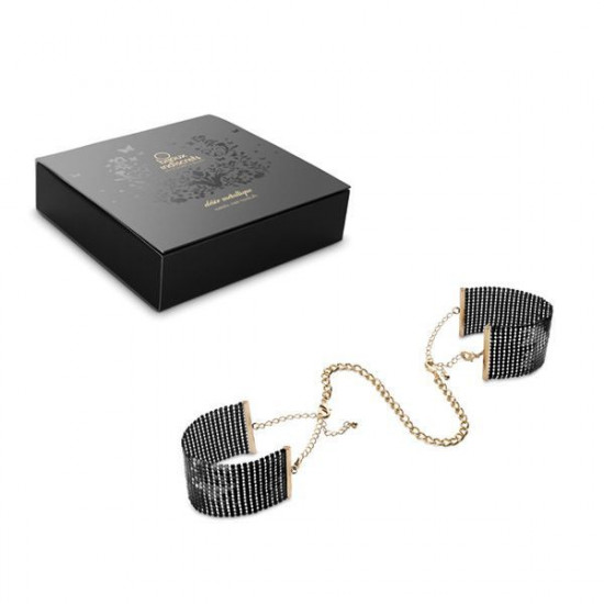 Наручники Bijoux Indiscrets Desir Metallique Handcuffs - Black, металеві, стильні браслети Наручники Bijoux Indiscrets Desir Metallique Handcuffs - Black, металеві, стильні браслети