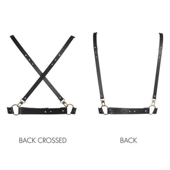 Портупея Bijoux Indiscrets MAZE - X Harness Black, екошкіра Портупея Bijoux Indiscrets MAZE - X Harness Black, екошкіра