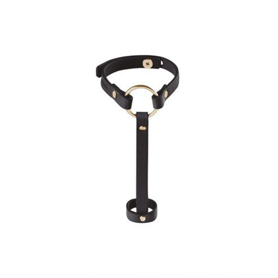 Пара браслетів на зап'ясті і палець Bijoux Indiscrets MAZE Hand Bracelet Harness Black, екошкіра Пара браслетів на зап'ясті і палець Bijoux Indiscrets MAZE Hand Bracelet Harness Black, екошкіра