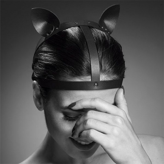 Маска кішечки Bijoux Indiscrets MAZE - Cat Ears Headpiece Black, екошкіра Маска кішечки Bijoux Indiscrets MAZE - Cat Ears Headpiece Black, екошкіра