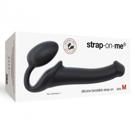 Безремінний страпон Strap-On-Me Black M, повністю регульований, діаметр 3,3 см Безремінний страпон Strap-On-Me Black M, повністю регульований, діаметр 3,3 см