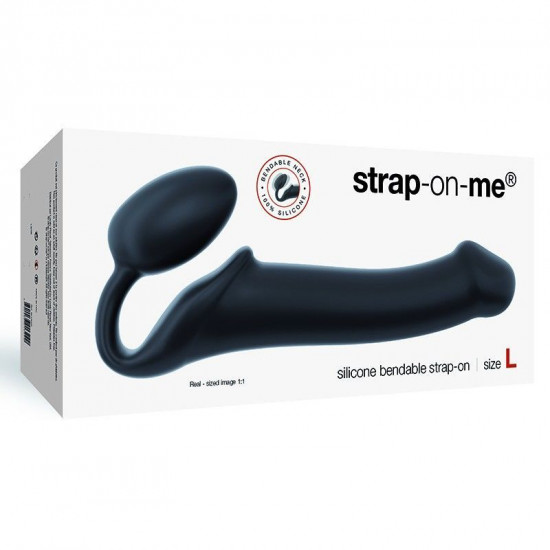Безремінний страпон Strap-On-Me Black L, повністю регульований, діаметр 3,7 см Безремінний страпон Strap-On-Me Black L, повністю регульований, діаметр 3,7 см