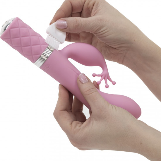 Розкішний вібратор-кролик Pillow Talk - Kinky Pink з кристалом Сваровські, потужний Розкішний вібратор-кролик Pillow Talk - Kinky Pink з кристалом Сваровські, потужний