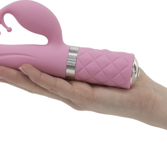 Розкішний вібратор-кролик Pillow Talk - Kinky Pink з кристалом Сваровські, потужний Розкішний вібратор-кролик Pillow Talk - Kinky Pink з кристалом Сваровські, потужний