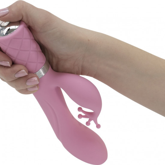 Розкішний вібратор-кролик Pillow Talk - Kinky Pink з кристалом Сваровські, потужний Розкішний вібратор-кролик Pillow Talk - Kinky Pink з кристалом Сваровські, потужний
