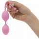 Роскошные вагинальные шарики PILLOW TALK - Frisky Pink с кристаллом, диаметр 3,2см, вес 49-75гр