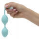 Роскошные вагинальные шарики PILLOW TALK - Frisky Teal с кристаллом, диаметр 3,2см, вес 49-75гр