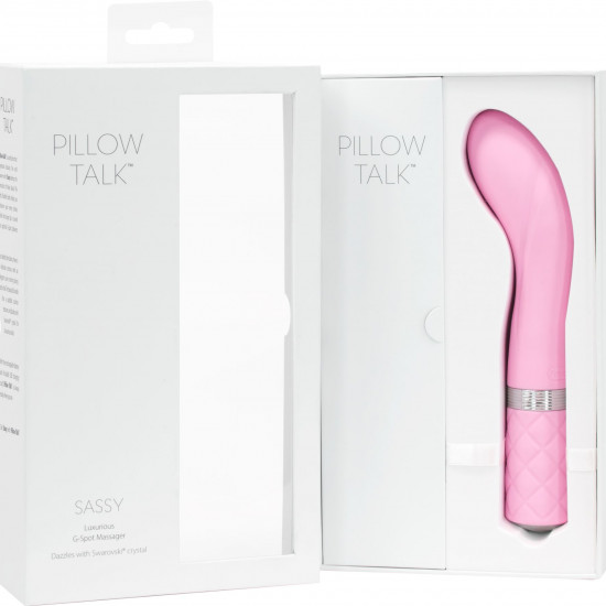 Розкішний вібратор Pillow Talk - Sassy Pink з кристалом Сваровські для точки G, подарункова упаковка Розкішний вібратор Pillow Talk - Sassy Pink з кристалом Сваровські для точки G, подарункова упаковка