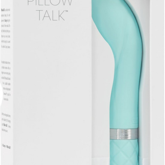Розкішний вібратор Pillow Talk - Sassy Teal з кристалом Сваровські для точки G, подарункова упаковка Розкішний вібратор Pillow Talk - Sassy Teal з кристалом Сваровські для точки G, подарункова упаковка
