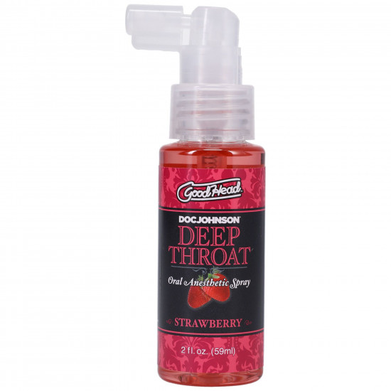 Спрей для мінету Doc Johnson GoodHead DeepThroat Spray - Sweet Strawberry 59 мл для глибокого мінету Спрей для мінету Doc Johnson GoodHead DeepThroat Spray - Sweet Strawberry 59 мл для глибокого мінету