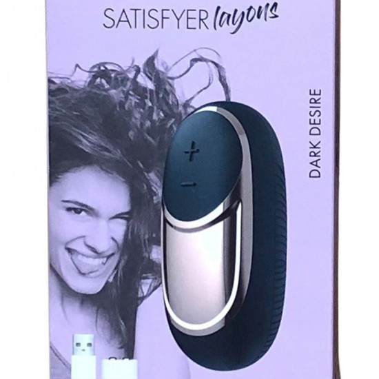Потужний вібратор Satisfyer Lay-On - Dark Desire, водонепроникний, 15 режимів роботи Потужний вібратор Satisfyer Lay-On - Dark Desire, водонепроникний, 15 режимів роботи