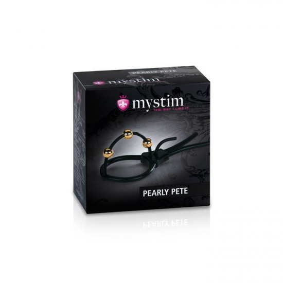 Утяжка для пеніса Mystim Pearly Pete, з трьома кульками Утяжка для пеніса Mystim Pearly Pete, з трьома кульками